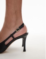 classic sling back heel in black