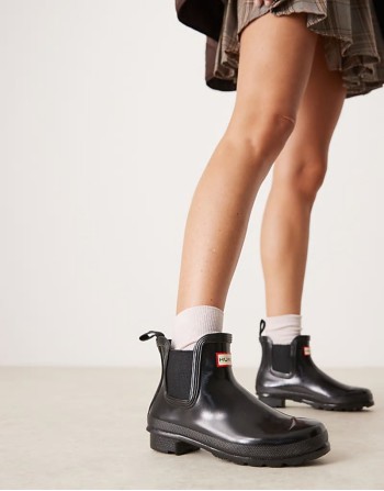 Loss-Making Original chelsea wellington boots in black gloss