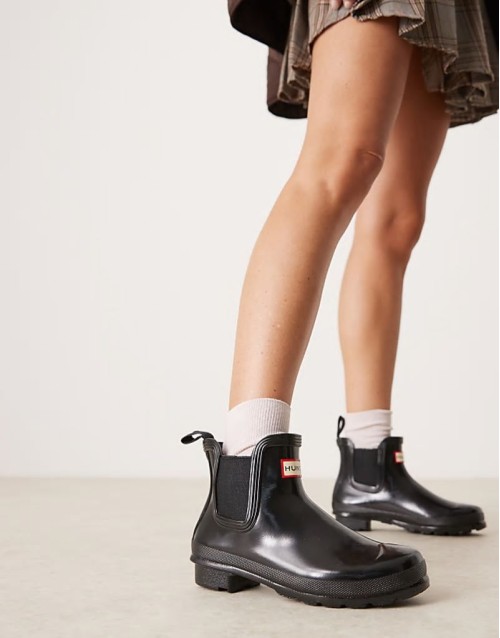 Loss-Making Original chelsea wellington boots in black gloss