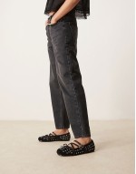 Laurel studded mary-jane ballets in black suedette