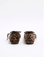 pointed mary jane ballet in leopard print