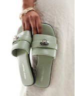 Radiance sliders with hardware in pistachio