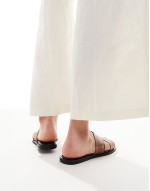 cross strap sandal in tan