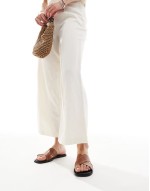 cross strap sandal in tan